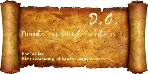 Domány Oktávián névjegykártya
